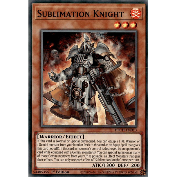 Sublimation Knight - TOCH-EN013 - Super Rare