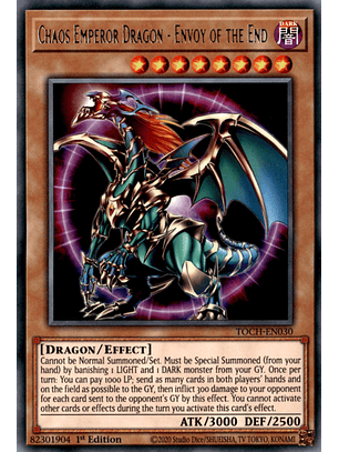 Chaos Emperor Dragon - Envoy of the End - TOCH-EN030 - Rare 