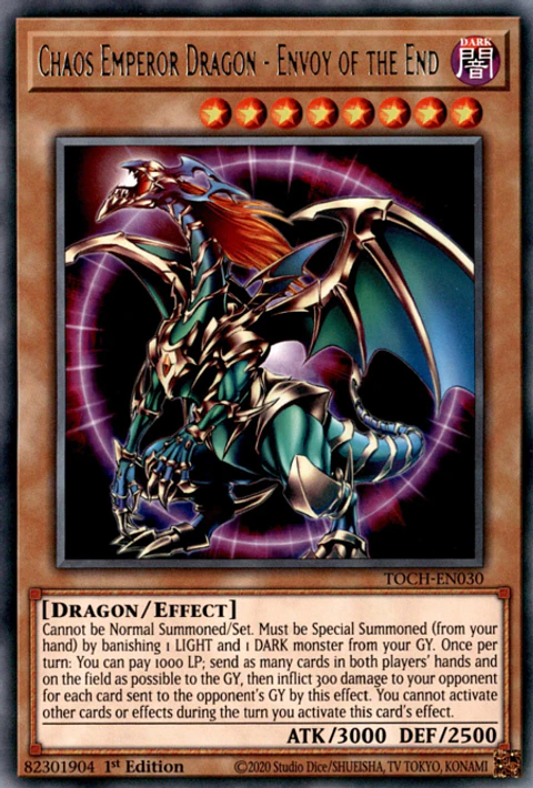 Chaos Emperor Dragon - Envoy of the End - TOCH-EN030 - Rare 