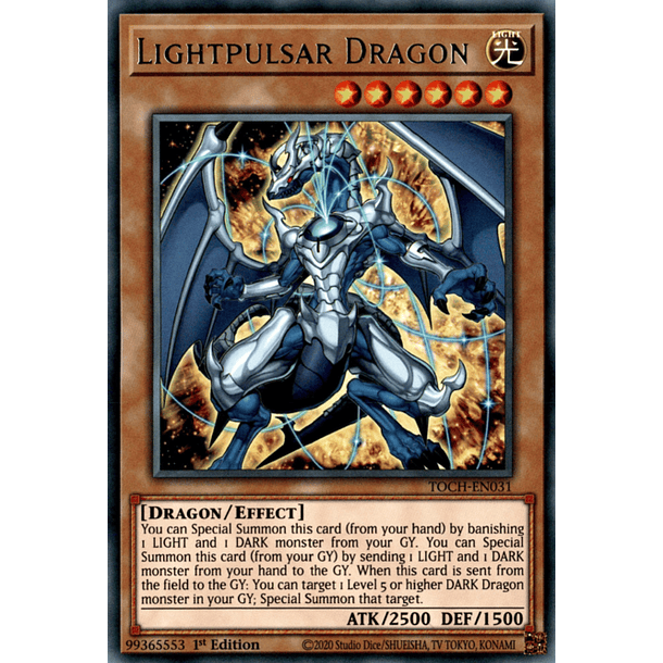 Lightpulsar Dragon - TOCH-EN031 - Rare 