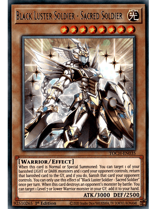 Black Luster Soldier - Sacred Soldier - TOCH-EN035 - Rare