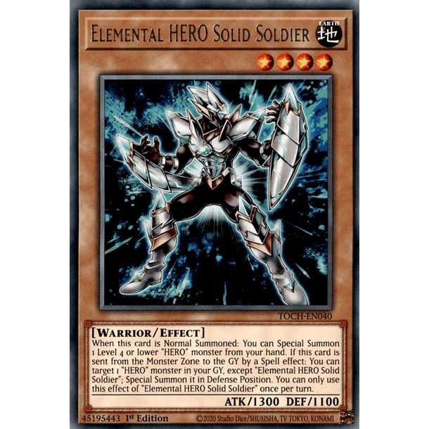 Elemental HERO Solid Soldier - TOCH-EN040 - Rare