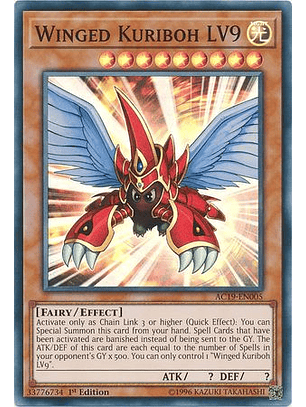 Winged Kuriboh LV9 - AC19-EN005 - Super Rare 