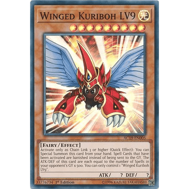 Winged Kuriboh LV9 - AC19-EN005 - Super Rare 