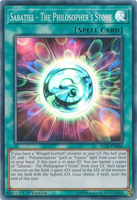 Sabatiel - The Philosopher's Stone - AC19-EN006 - Super Rare