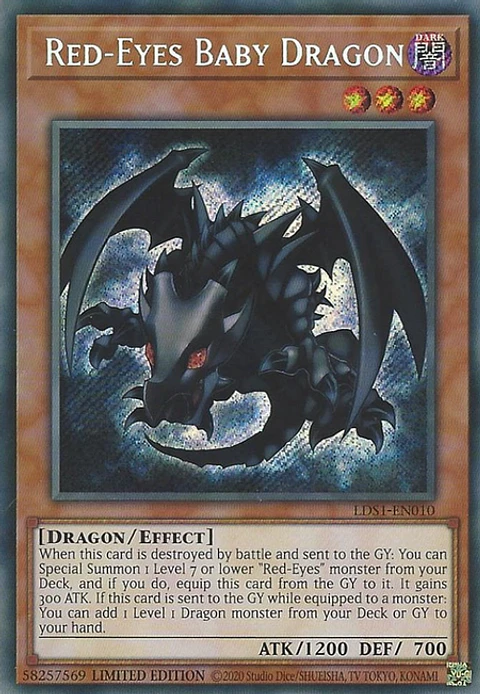 Red-Eyes Baby Dragon - LDS1-EN010 - Secret Rare