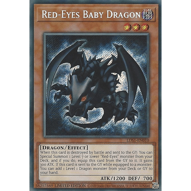 Red-Eyes Baby Dragon - LDS1-EN010 - Secret Rare
