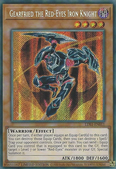 Gearfried the Red-Eyes Iron Knight - LDS1-EN011 - Secret Rare
