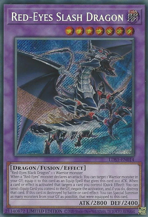 Red-Eyes Slash Dragon - LDS1-EN014 - Secret Rare