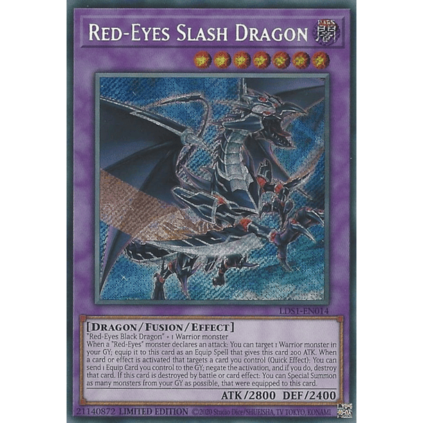 Red-Eyes Slash Dragon - LDS1-EN014 - Secret Rare