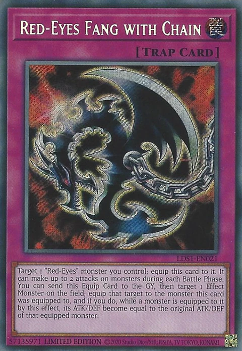 Red-Eyes Fang with Chain - LDS1-EN021 - Secret Rare
