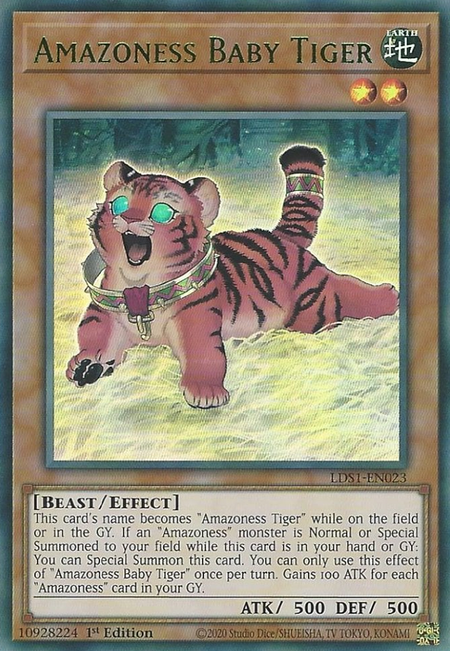 Amazoness Baby Tiger - LDS1-EN023 - Ultra Rare 1