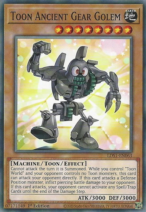 Toon Ancient Gear Golem - LDS1-EN063 - Common 