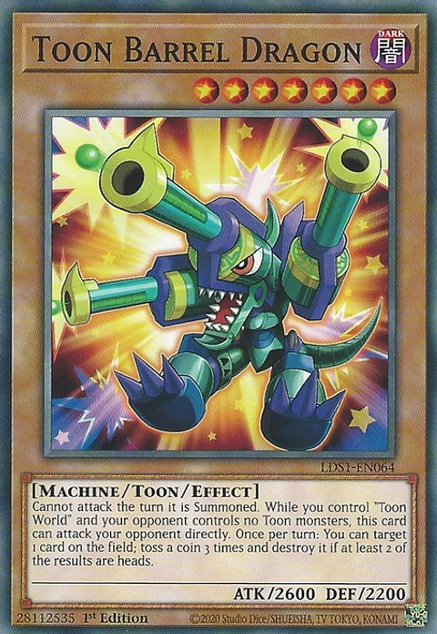 Toon Barrel Dragon - LDS1-EN064 - Common 