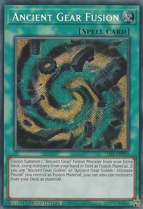 Ancient Gear Fusion - LDS1-EN090 - Secret Rare