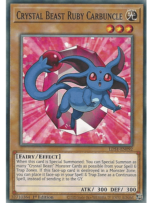 Crystal Beast Ruby Carbuncle - LDS1-EN092 - Common 