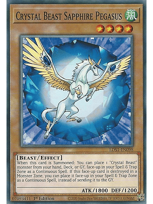 Crystal Beast Sapphire Pegasus - LDS1-EN098 - Common 