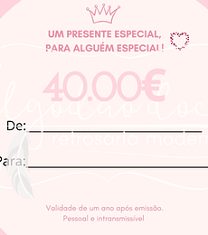 Cartão oferta 40.00€