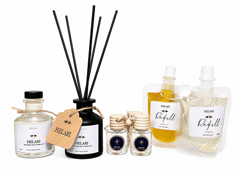 Pack﻿ Difusor Ambiental+Refill+Difusor auto + Varillas