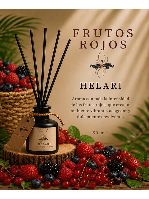 Difusor Ambiental con Varillas Frutos Rojos