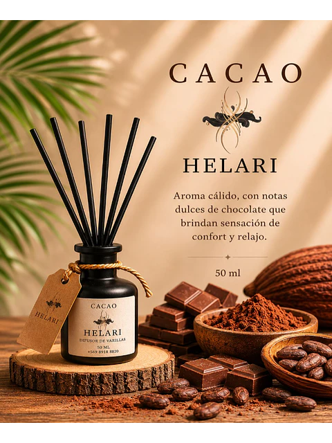 Difusor Ambiental con Varillas Cacao