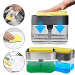 Dispensador de jabón líquido con soporte para esponja