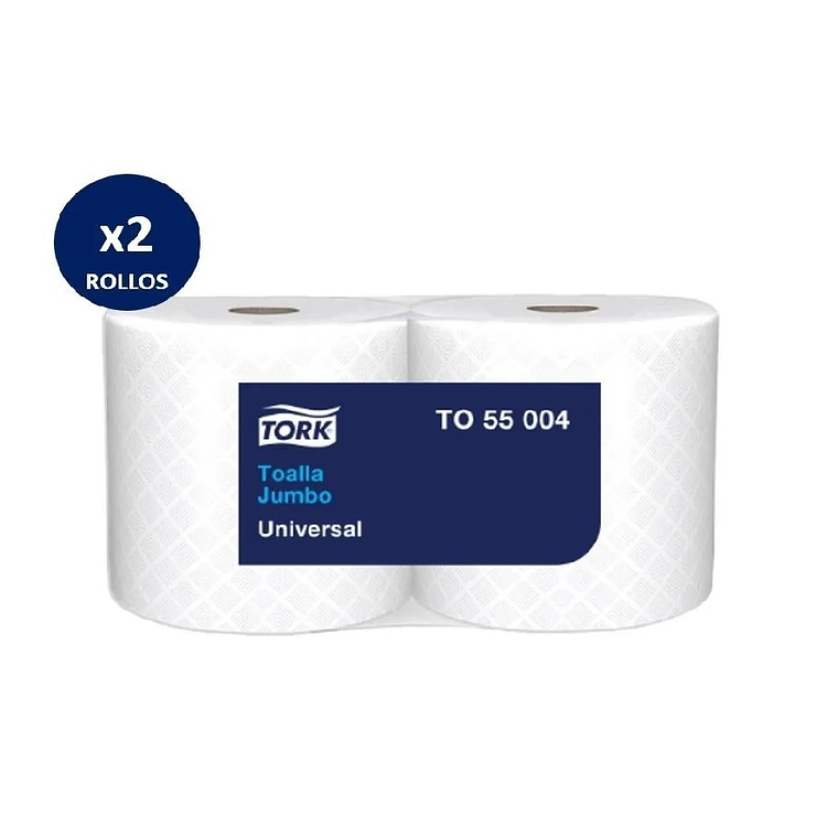 TOALLA EN ROLLO JUMBO TORK - 2 ROLLOS DE 250 METROS C/U POR PAQUETE 1