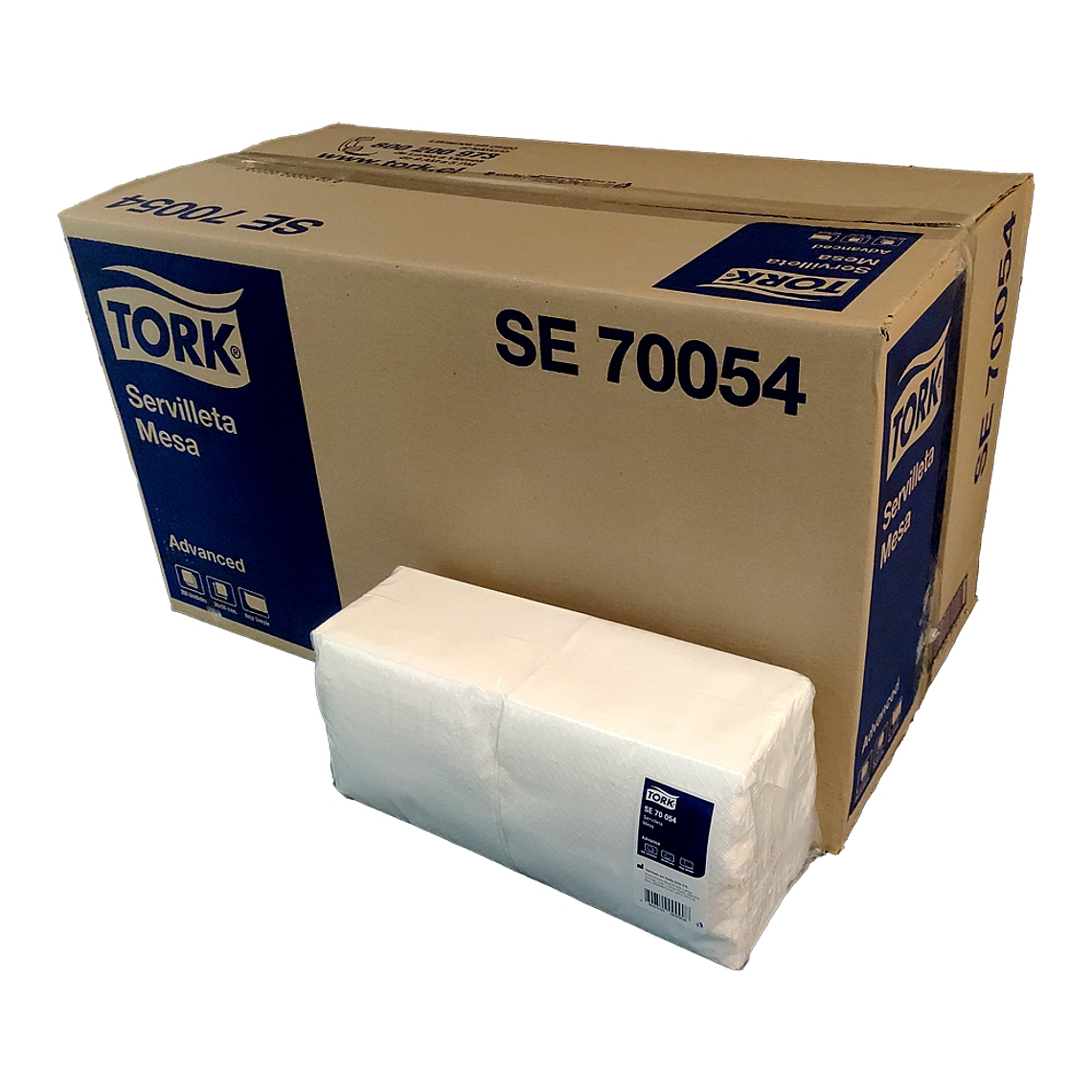 SERVILLETAS MESA ACOLCHADA BLANCA 12 PAQ 200 HOJAS TORK CAJA 1