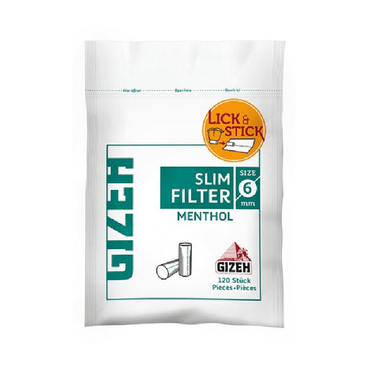Filtros Gizeh Slim Menthol - Distribuidora Pop