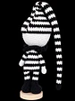 Jack Gótico em Crochet – Boneco Artesanal com Suporte - Thumbnail 3