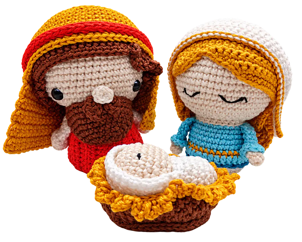 Presépio em Crochet – Sagrada Família Artesanal 3