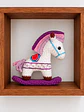 Cavalinho de Carrossel em Crochet – Miniatura Artesanal - Thumbnail 1