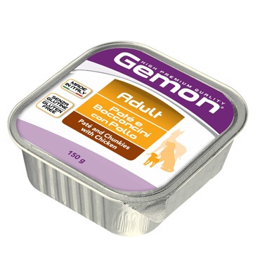 GEMON Paté Perro Senior Pollo y Pavo 300 GRS (3 unidades)