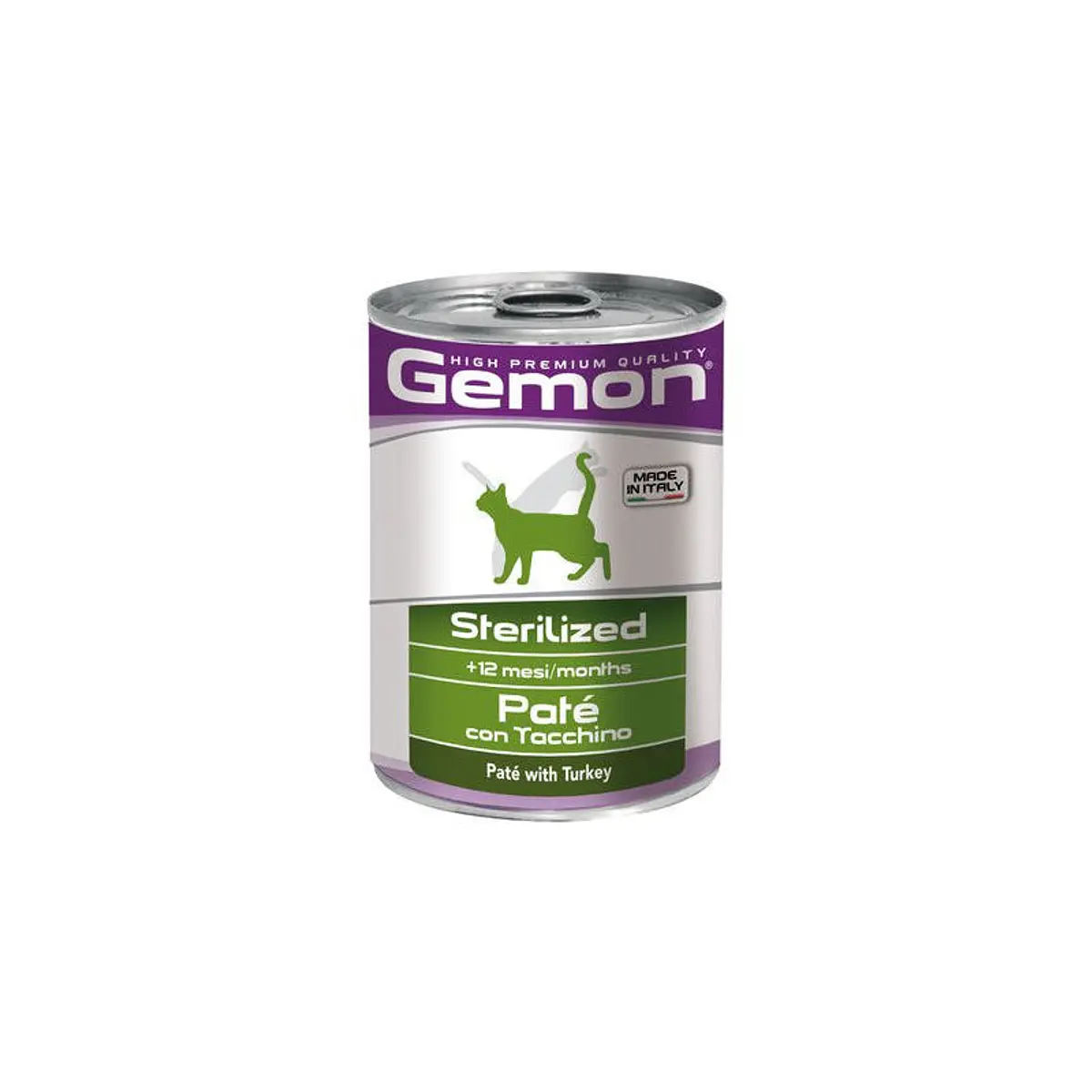 GEMON Gatos lata Esterilizado Pavo 400 GRS (3 unidades)