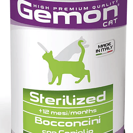 GEMON Lata gatos esterilizado conejo 415 grs (3 unidades) 