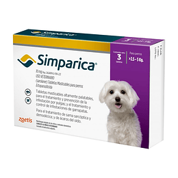 Simparica 10 mg - 2,5 kg a 5 kg x 3