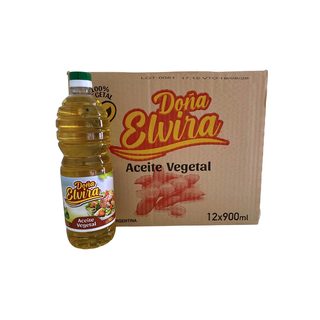Caja Aceite Doña Elvira 12x900 ml 1