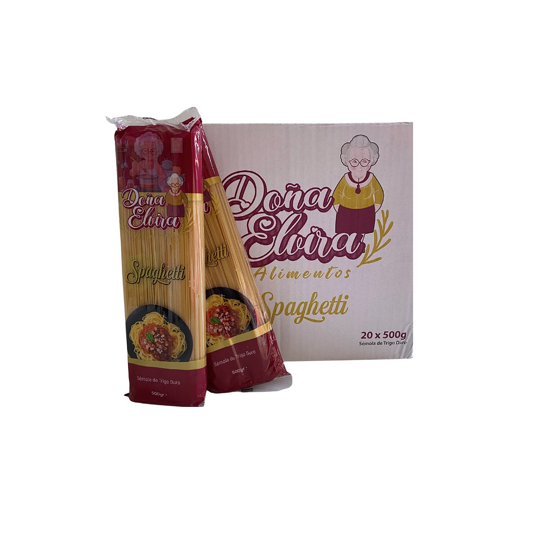 Caja Spaguetti Doña Elvira 20x500 gr 1