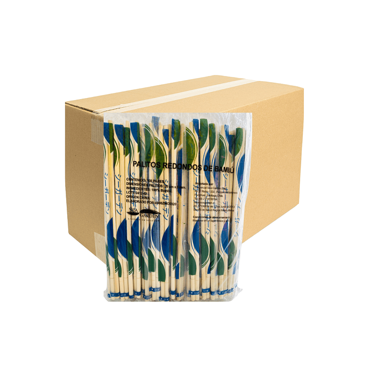Caja Palitos redondo bambu 30 uni x 100 P 1