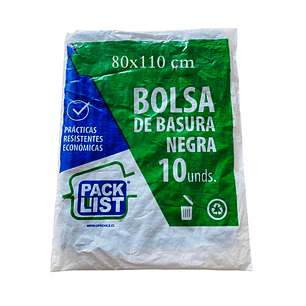 Bolsa Basura negra 80x 110 cm