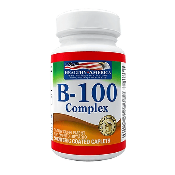 Complejo B100 Complex 50Caplets Healthy America