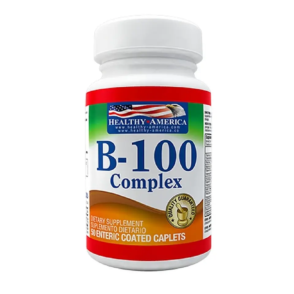 Complejo B100 Complex 50Caplets Healthy America 1