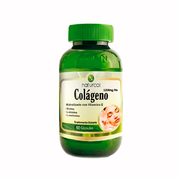 Colageno Hidrolizado Vitamina E, Biotina 60Capsulas. Naturcol