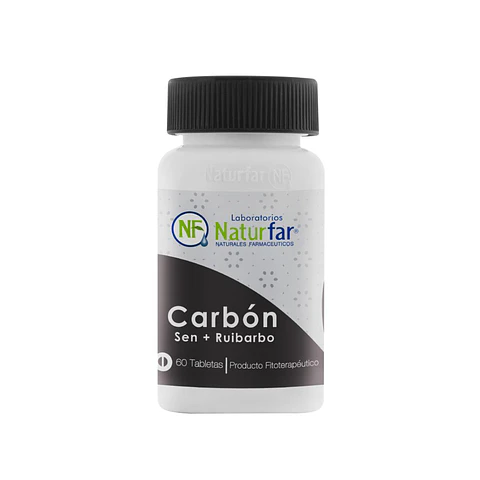 Carbon Vegetal Sen Ruibarbo 60Tabletas Laboratorios Naturfar