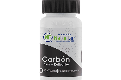 Carbon Vegetal Sen Ruibarbo 100Tabletas Laboratorios Naturfar
