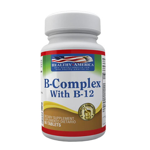 Complejo B Complex With B12 90Tablets Healthy America