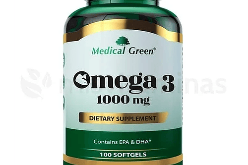 Omega 3 100 Softgels Medical Green
