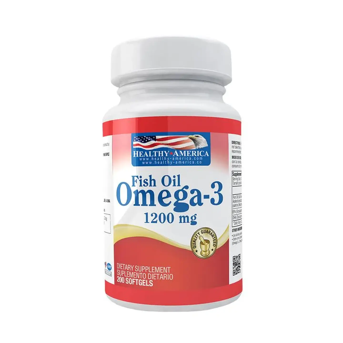 Omega 3 Fish Oil 200Softgels Healthy America 1