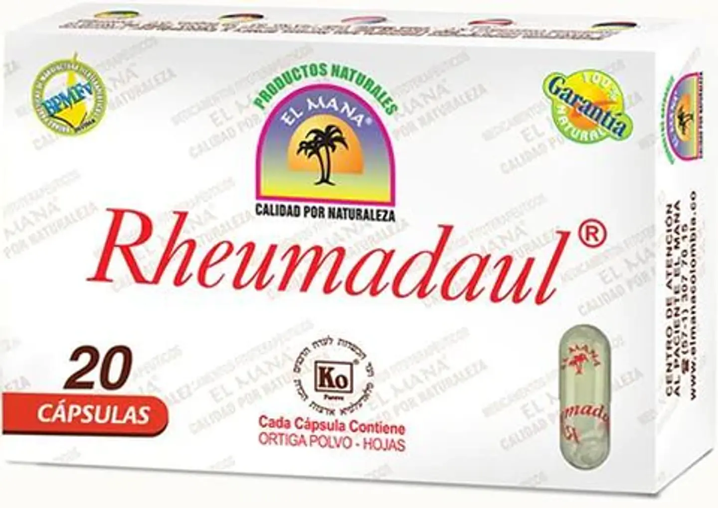 Rheumadaul 20 Capsulas El Mana 1