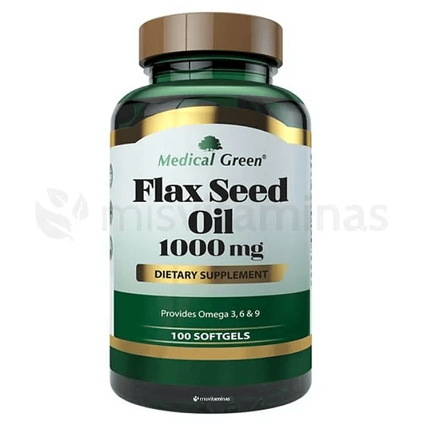 Flaseed Oil 1000Mg 100Softgels Medical Green